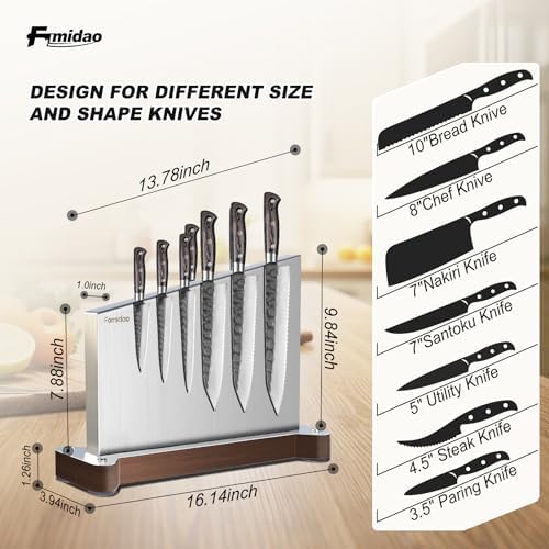 Magnetic Knife Holder Stand, Large Double Sided Magnetic Knife Block WIthout - Image 3