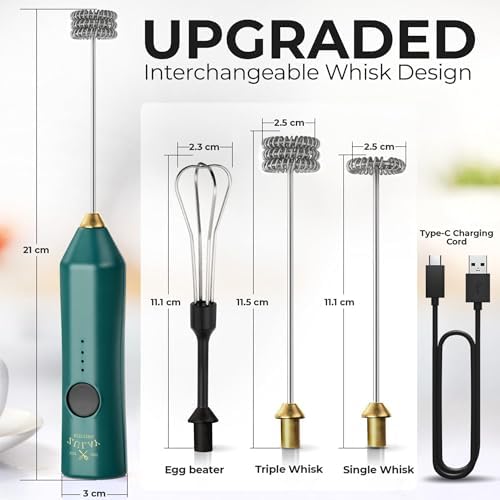 Zulay Kitchen Rechargeable Milk Frother Handheld - Image 3