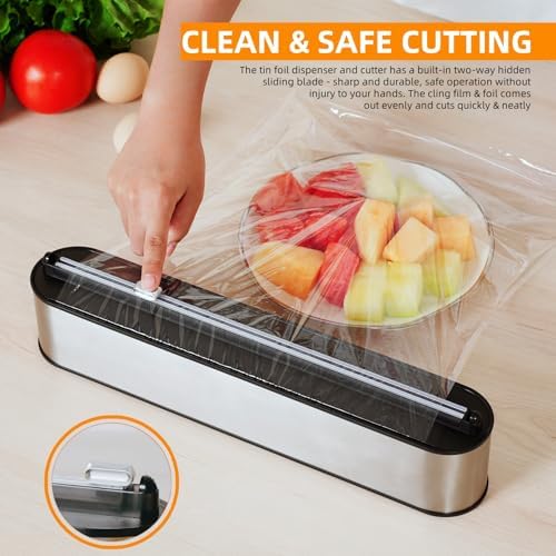 2-Pack Quasziwa Aluminum Foil & Plastic Wrap Dispenser - Image 2