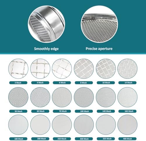 4" 304 Stainless Steel Lab Sieve, 14 Mesh Screen Sifter - Image 5