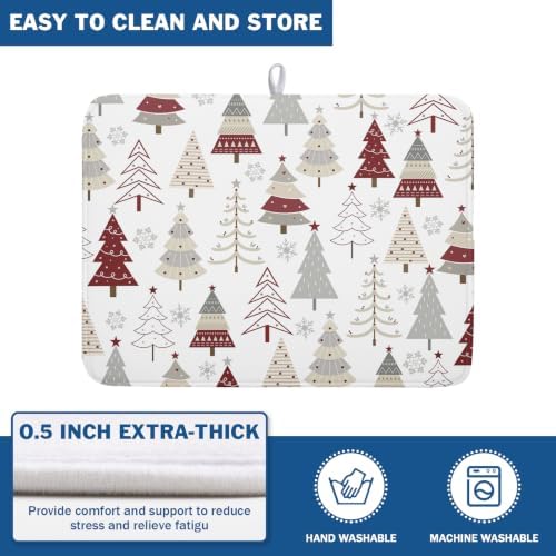 Christmas Tree Dish Drying Mat for Kitchen Counter Christmas Pine Tree Dish - Image 5