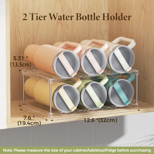 LAMU Stackable Water Bottle Organizer Holder Tumbler Cup Storage Rack - Image 2