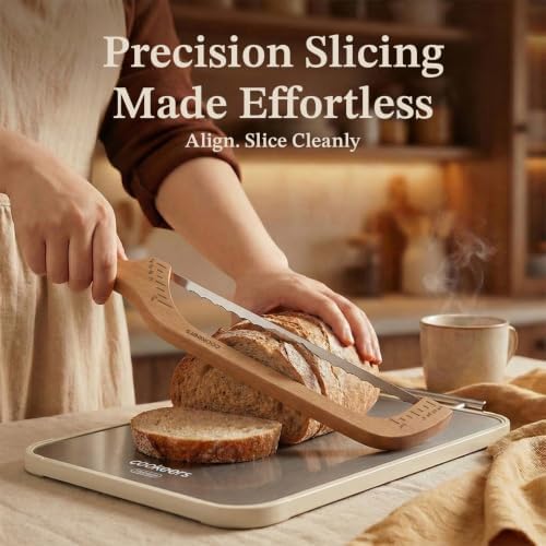 Sourdough Bow Bread Knife With thickness Scale–Large Bread Slicer - Image 2
