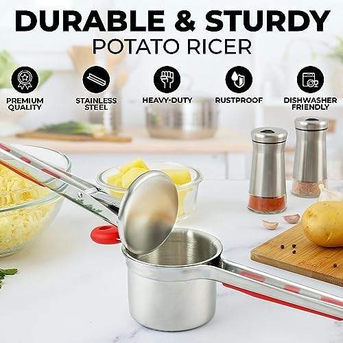 Zulay Kitchen Premium Large 15oz Potato Ricer, Heavy Duty Professional - Image 5