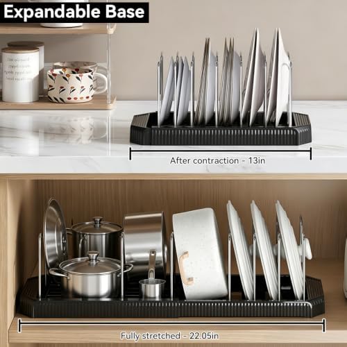 2 Pack Pot Lid Organizer, Pot and Pan Organizer - Image 2