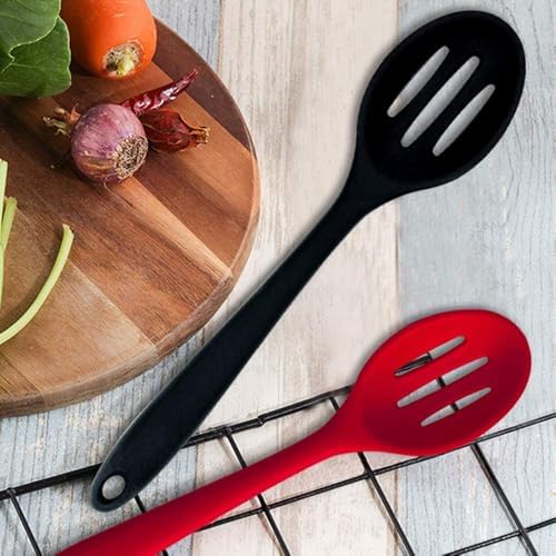 Kitchen Slotted Spoon, Non Scratch Cooking Spoons Set - Image 4