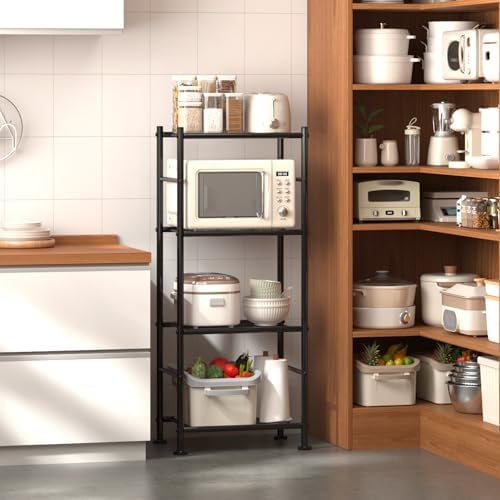 Sakugi 2-Pack 4-Tier Metal Storage Shelves, 18.4"x12.6"44.1" - Image 5