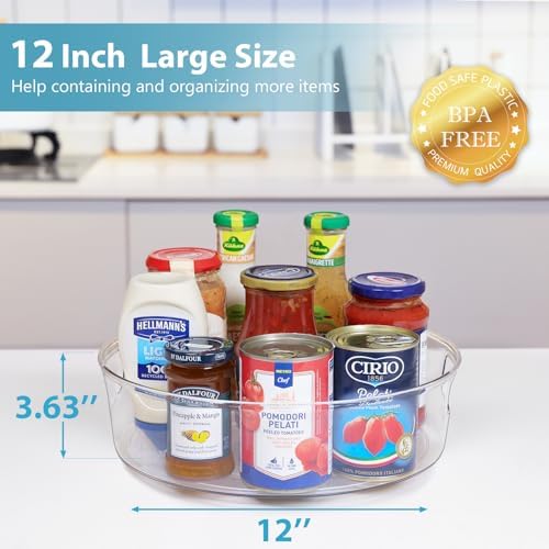 Guzon 4 Pack Lazy Susan Turntable, 12 Inch Rotating Organizer - Image 5