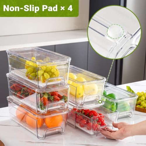 Imncya Easy Access Refrigerator Organizer Bins, 5-Set Fridge Storage Drawer - Image 5