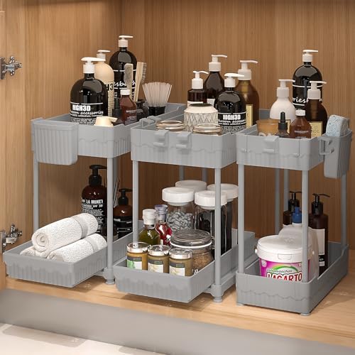 Sevenblue 3-Pack 2-Tier Under Sink Organizers by Sevenblue
