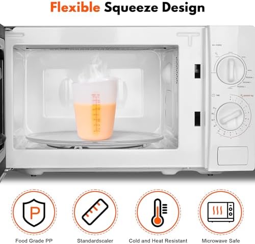 Silicone Measuring Cups for Melting Chocolate ml/oz/cup Marks Silicone Cups - Image 6