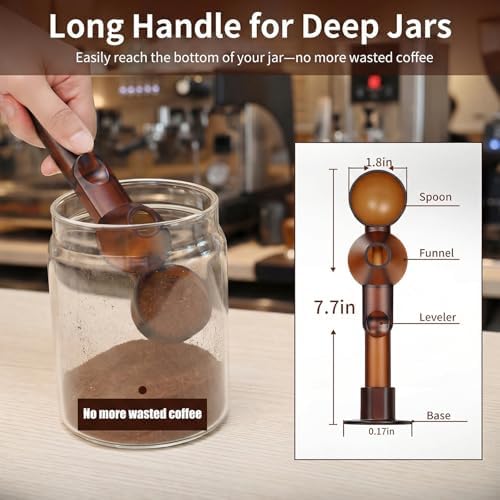 2 Pcs Coffee Scoop with Funnel for Reusable K Cup, 2 TBSP Measuring Spoon - Image 3