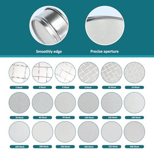 4" 304 Stainless Steel Lab Sieve, 1000 Mesh Screen Sifter - Image 5