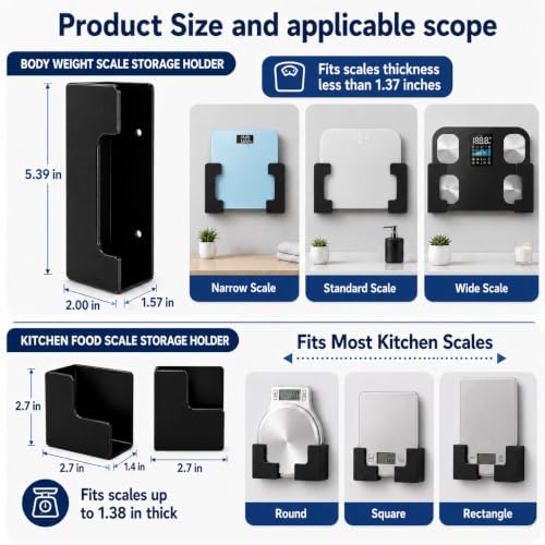 4 Pack Scale Holder Bracket for Weight Scales and Kitchen Food Scales - Image 4