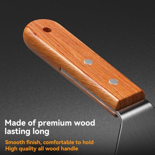 2 Pack Extra Wide Metal Spatula – Stainless Steel Griddle & Grill Turner - Image 5