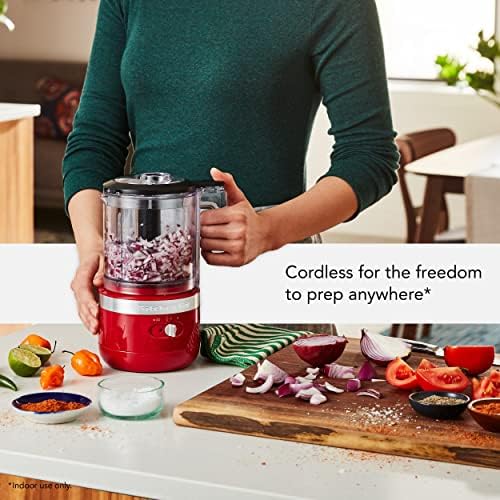 KitchenAid 5 Cup Food Chopper Cordless KFCB519ER, Empire Red - Image 2