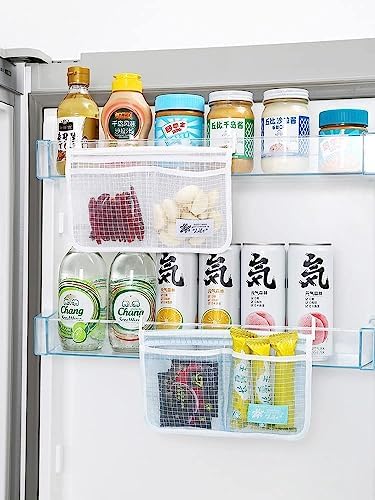 3PCS Refrigerator Door Organizer Set, Fridge Hanging Mesh Bag - Image 5