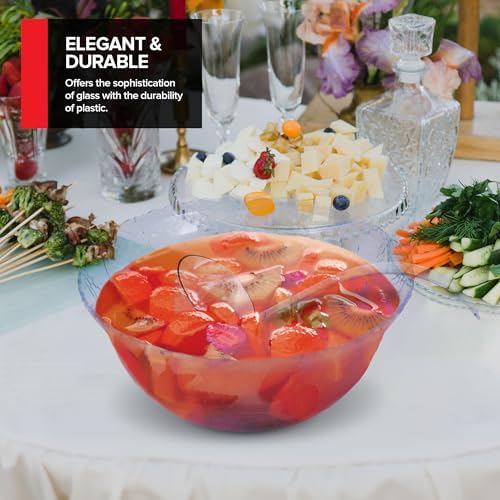 Stock Your Home Premium Plastic Punch Bowl - Image 6