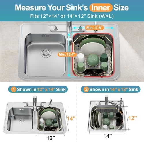 GSlife Small in Sink Dish Drying Rack - Image 3