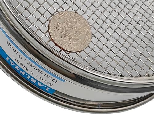 5 Mesh Lab Sieves 8" Diameter 304 Stainless Steel Wire Cloth Test Sieve - Image 3