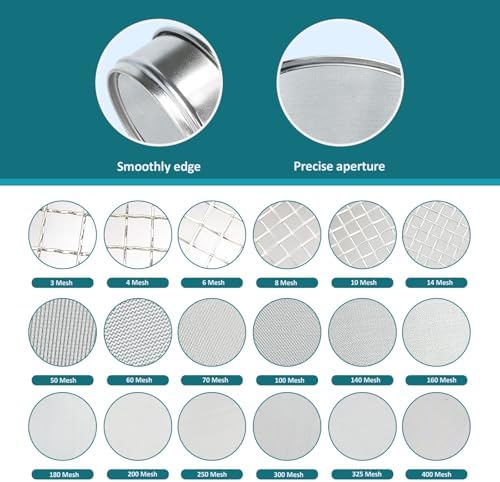 4" 304 Stainless Steel Lab Sieve, 1600 Mesh Screen Sifter - Image 3