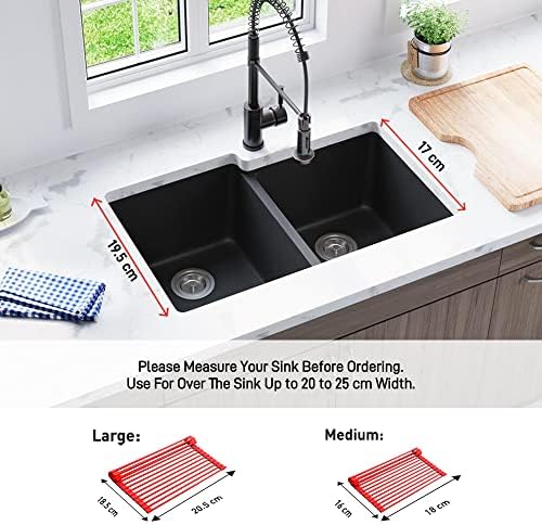 Bellemain Over Sink Dish Drying Rack, Dish Drying Mat | Collapsible Dish Drying - Image 2