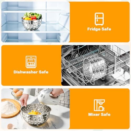 Stainless Steel Mixing Bowls Set of 5 - Image 4