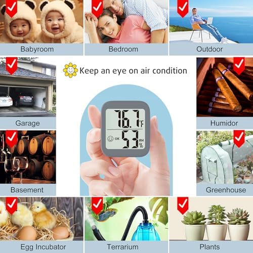 Antonki 2 Pack Room Thermometer Indoor Hygrometer - Image 5