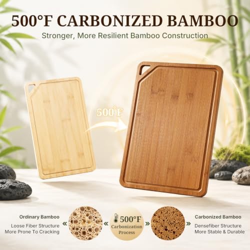 GASHELL Bamboo Cutting Board Set - Image 4