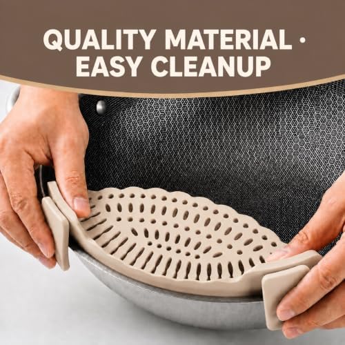 Silicone Pot Strainer, Emptycolor Adjustable Clip On Strainer - Image 3