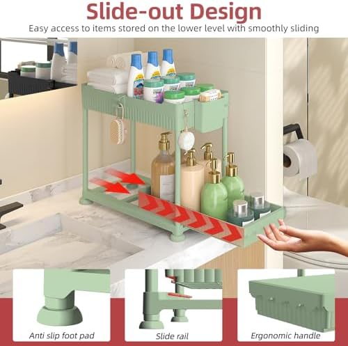 Sevenblue 4-Pack 2-Tier Under Sink Organizer - Image 3