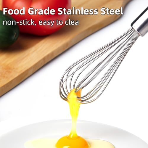 Stainless Steel Small Whisk for Cooking, 8 inches - Image 3