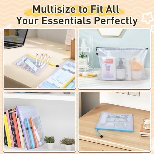 14pcs Mesh Zipper Pouch Bags, 8 Sizes Zippered Storage Bags - Image 7