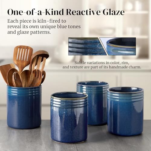 DOWAN 7.2" Kitchen Utensil Holder, Extra Large Farmhouse Utensil Holders - Image 4