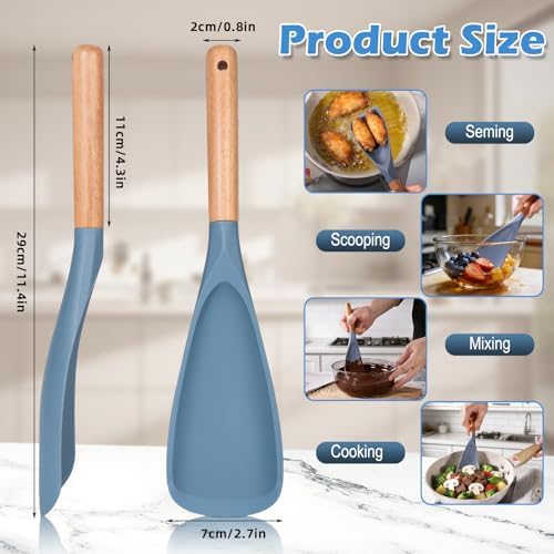 MANJIA Silicone Cooking Spoon for Nonstick Cookware, 1 Pack - Image 2
