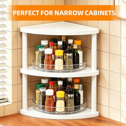 3-Pack 10 Inch Smooth Clear Round Lazy Susan Organizer - Image 5