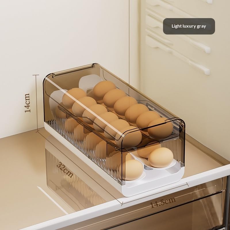 Egg Dispenser for Refrigerator, 32-Count Press-Type Egg Holder - Image 4