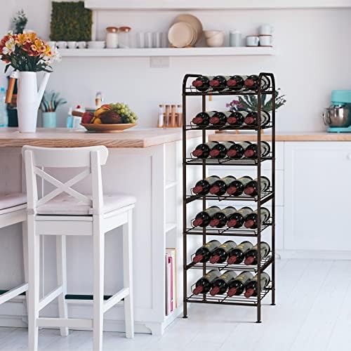 smusei Water Bottle Organizer 7 Tier Free Standing Vertical Metal Water Bottle - Image 5