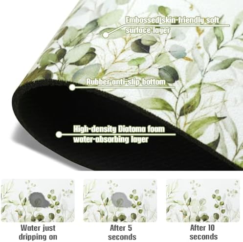 Sink Faucet Absorbing Mat, 2 Pack Drying Mat Around Faucet Sink Splash Guard - Image 5
