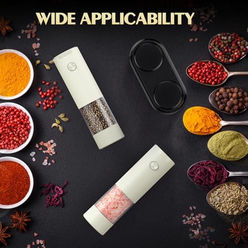 Salt and Pepper Grinder Set Electric Adjustable Coarseness Salt Pepper Grinder - Image 5
