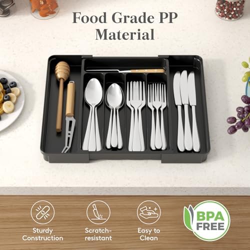 Lifewit Silverware Organizer for Drawer, Expandable Utensil Tray - Image 7