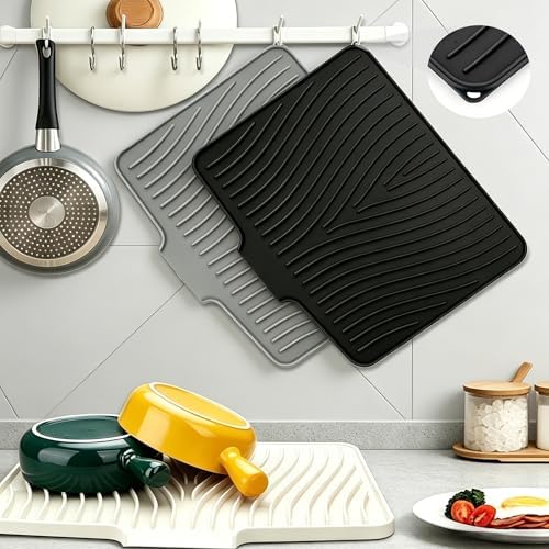 EBIGIC Silicone Dish Drying Mat, 19.7"*17" Dish Drying Pad, Kitchen Accessories - Image 3