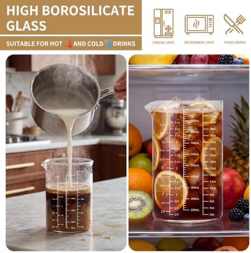 DOPUDO 1000ml Glass Measuring Cup - Image 3