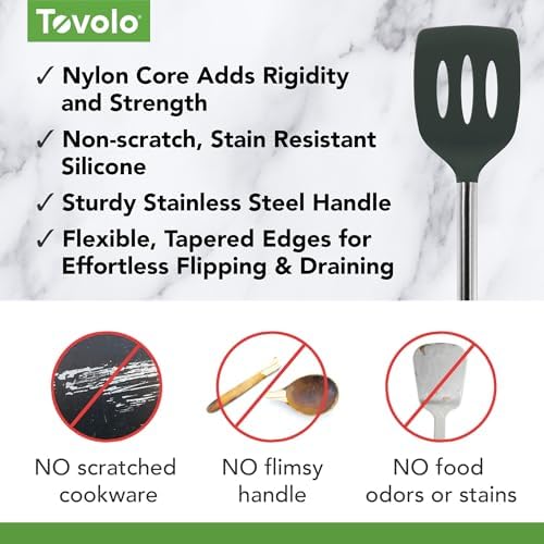 Tovolo, Turner Slotted Silicone Charcoal - Image 4