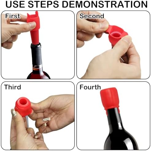 8Pcs Reusable Sparkling Wine Bottle Stoppers, Silicone Wine Seal Stoppers - Image 6