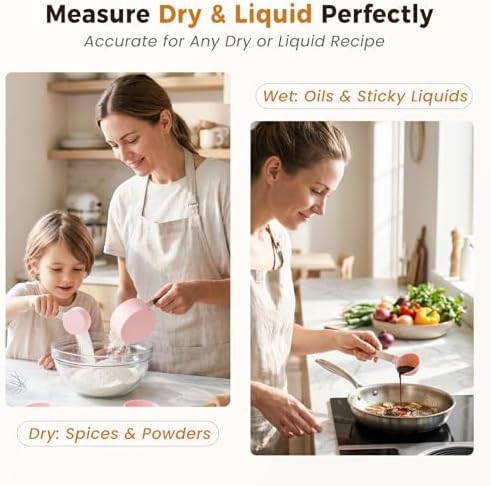 THLHKD 15 Pcs Measuring Cups and Spoons Set, Measuring Spoons Set - Image 5