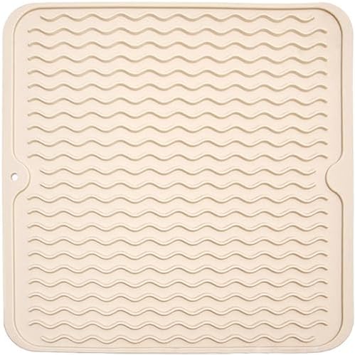 Silicone Dish Drying Mat, Non-Slip Easy Clean Sink Mat by MODENGKONGJIAN