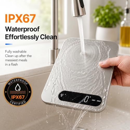 Ultrean IPX7 Waterproof Digital Food Scale, 33lb Kitchen Scale - Image 2
