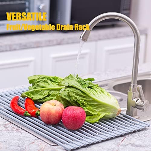 Mistifi Roll Up Dish Drying Rack, Silicone-Coated Steel, 20.8x13.2in - Image 2