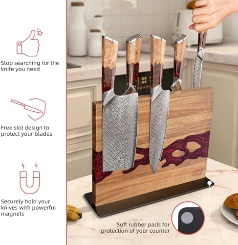 FINDKING Magnetic Knife Block, Double Sided Holder, Powerful Magnet Kitchen - Image 3